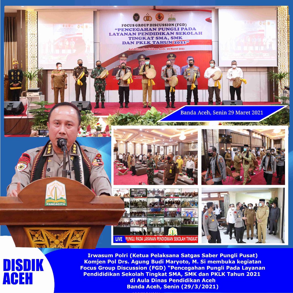 disdikacehprov's tweet photo. #pemerintahaceh #gubernuraceh #setdaaceh #kpk #kpkri #kemdikbud #kemenkopolhukam #saberpungli #poldaaceh #dinaspendidikanaceh #bpsdmaceh #kemenagaceh #pendidikanaceh #cabangdinaspendidikan #sma #smk #bagimasker #ayopakaimasker #covid19 #acehhebat #acehcarong #gebrakmasker https://t.co/Fy61scypg8