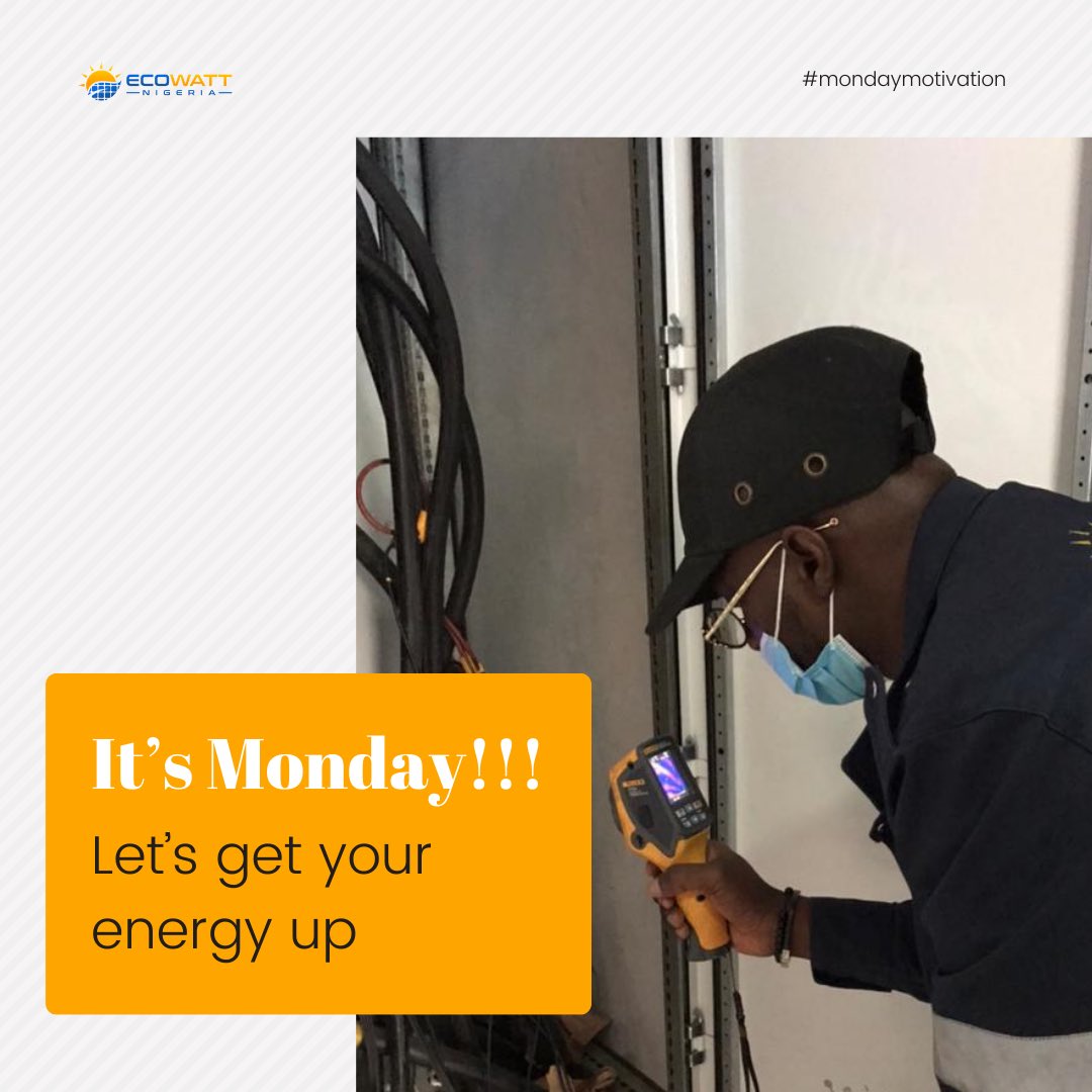 ecowattltd's tweet photo. It’s Monday!!! Let’s get your energy up
#mondaymotivation #monday #energy #energysuperheroes⚡💥 #energyefficiency #energyaudit #energyengineer #sustainableenergy #renewableenergy #newweek https://t.co/KmS1JOFYR3