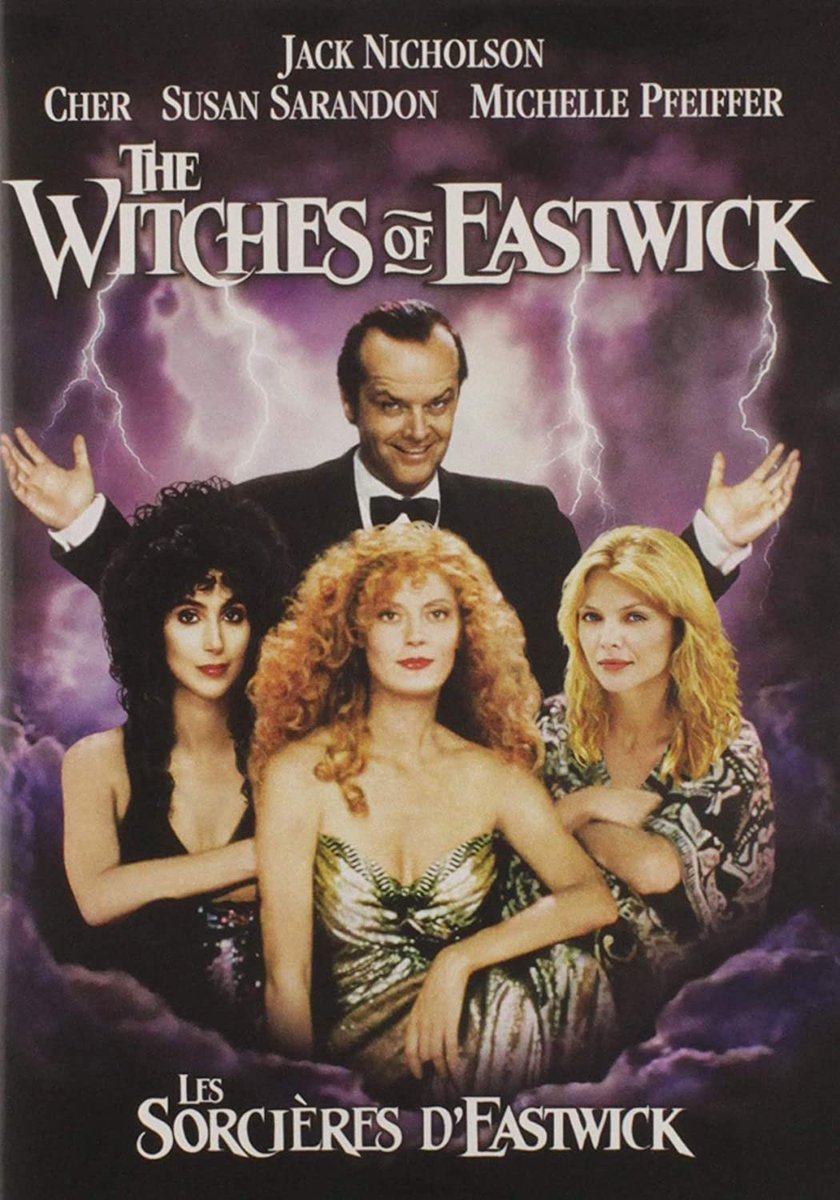 88. THE WITCHES OF EASTWICK (1987)From the director of MAD MAX and BABE: PIG IN THE CITY comes this raunchy tale of 3 women and their boyfriend, the devil.This film is more horror fantasy than pure horror, and is funny too. An all star cast you can’t go wrong with. #Horror365