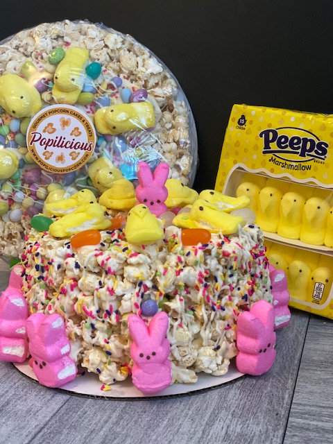 1 week until #Easter! How festive is our limited edition <a href="/PEEPSBrand/">peepsbrand</a> #PopcornCake? #popcorn #popcornlover