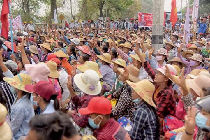 MmLanghua's tweet photo. Thousands of people joined the protest against military regime in Taze Township, Sagaing Region despite 
JUNTA MASSACRE
#Mar29Coup
#WhatsHappeningInMyanmar https://t.co/bzl0XIsSmh