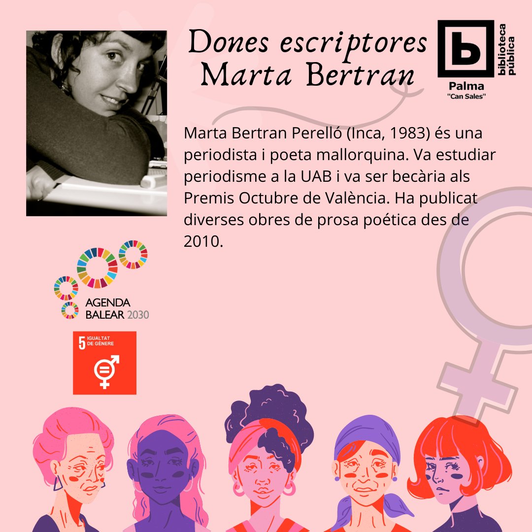 BiblioCanSales's tweet photo. 📝 #taldiacomavui va nèixer Marta Bertran periodista i poetessa mallorquina.

De forats, que s’omplen de ciment
de volcans, que entren en erupció
de temps que desapareixen,
gota a gota, invertebradament

#cansalesetstu @martabertran @FonsGoib @CulturaGOIB https://t.co/C8GhPxjGRh
