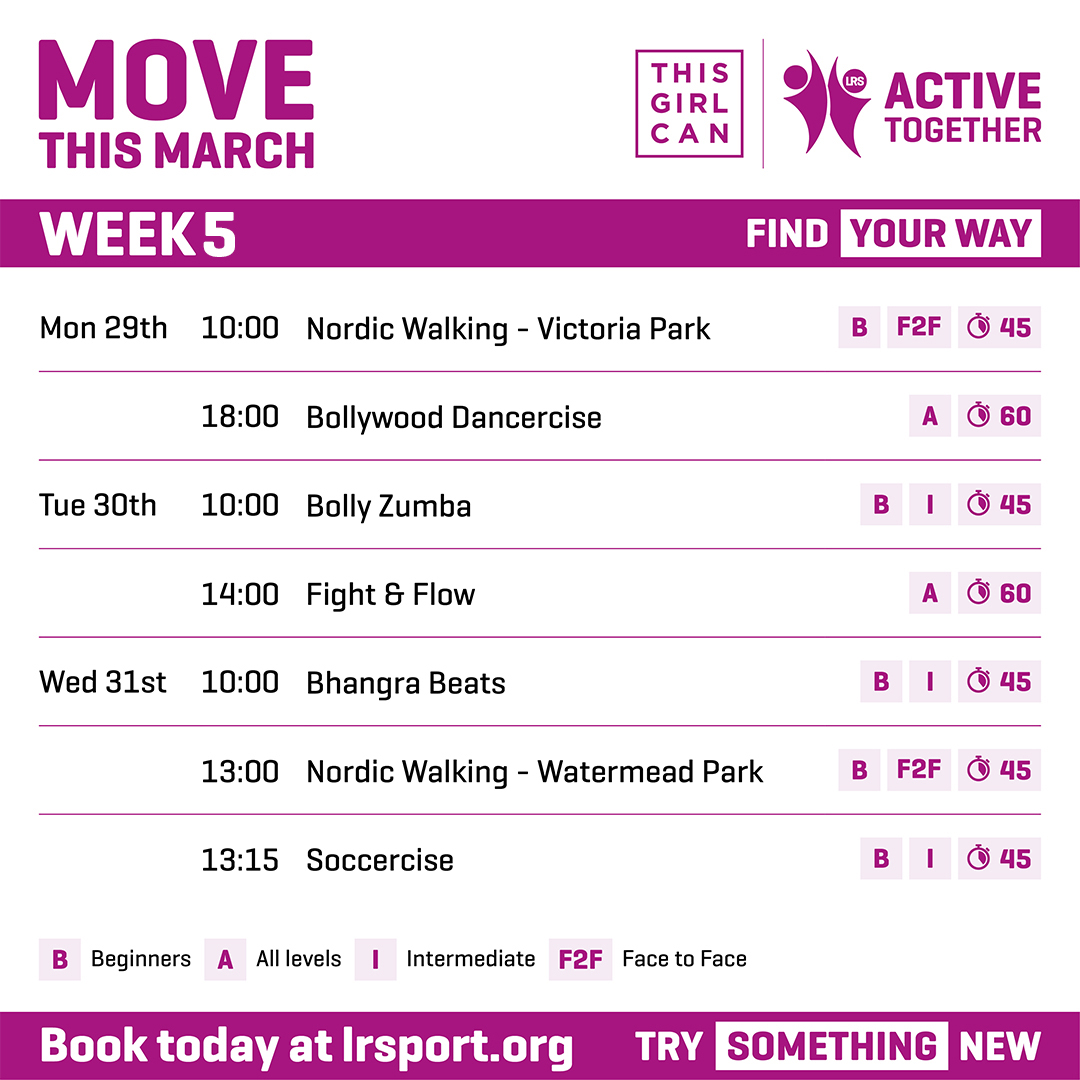ActiveLLROrg's tweet photo. Can you believe we are into the last few days of our #ThisGirlCan #MoveThisMarch event in support of @hopeagnstcancer 🤯 

Those involved have found that the month..

"Certainly motivated me to try some new classes &amp; keep active"💜

Find your motivation ➡️ https://t.co/DmsRr7FWN1 https://t.co/HbUOcgdwcs