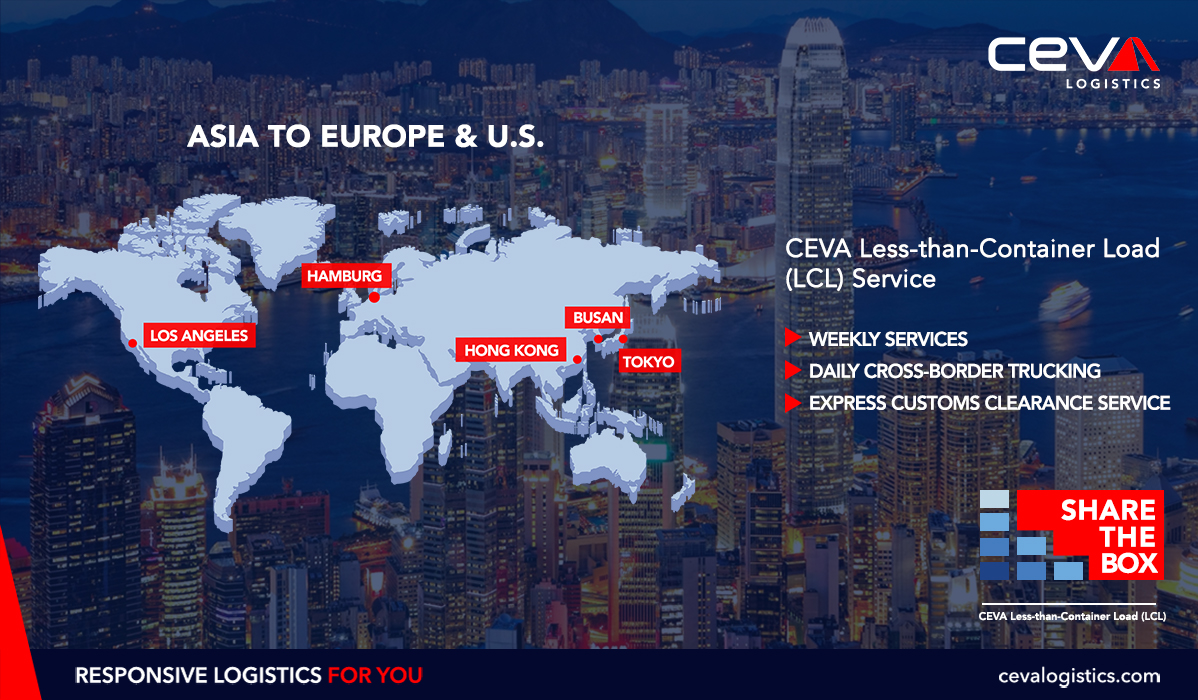 cevalogistics's tweet photo. Share the box for your next shipments from Asia to Europe and the United States!
๐ขHong Kong - Hamburg
๐ขBusan - Los Angeles
๐ข Tokyo - Los Angeles
Want to know more? Click here: https://t.co/2FhdrAbObE
#LCL #oceanfreight #SharetheBox https://t.co/0V57UGXbPc