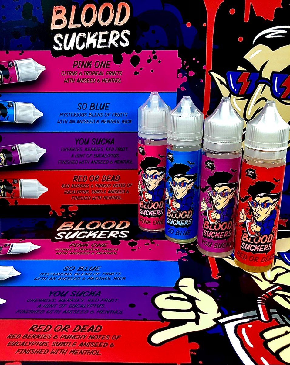 🦇BLOOD SUCKERS🦇

Developed in our castle in North Wales, these liquids are sure to excite your taste buds!

You will find 4 thrilling flavours at vapemonster.co.uk that will get your blood flowing! No coffin with these juices

#vapemonsteruk #vape #vaping #vapeon