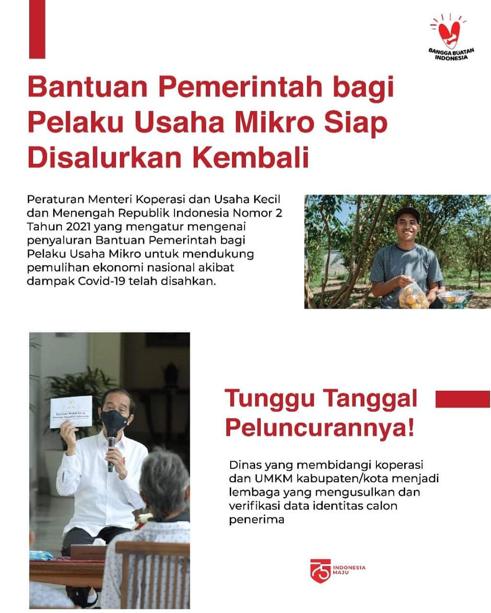 BettySusantiHS1's tweet photo. BPUM siap disalurkan kembali setelah PermenKopUKM.
Nantikan informasi selanjutnya mengenai penyaluran BPUM, hanya di media sosial (@kemenkopukm) dan website (https://t.co/yM9j9DOwPI) Kementerian Koperasi dan UKM RI yang resmi.
#KemenKopUKM
#KoperasiKeren
#ppkloku https://t.co/N9SAxbu1P5