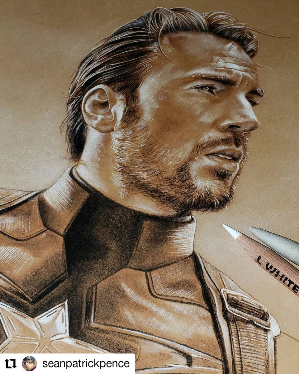 BeatriceS1981's tweet photo. This is a masterpiece
#Repost @seanpatrickpence
• • • • • •

#captainamerica #chrisevans #avengers #infinitywar #mcu #civilwar #endgame #steverogers #seanpence #sketch #portrait https://t.co/3qFnpPfcbY