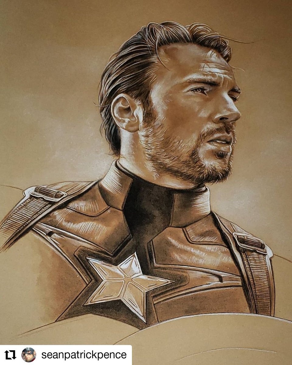 BeatriceS1981's tweet photo. This is a masterpiece
#Repost @seanpatrickpence
• • • • • •

#captainamerica #chrisevans #avengers #infinitywar #mcu #civilwar #endgame #steverogers #seanpence #sketch #portrait https://t.co/3qFnpPfcbY