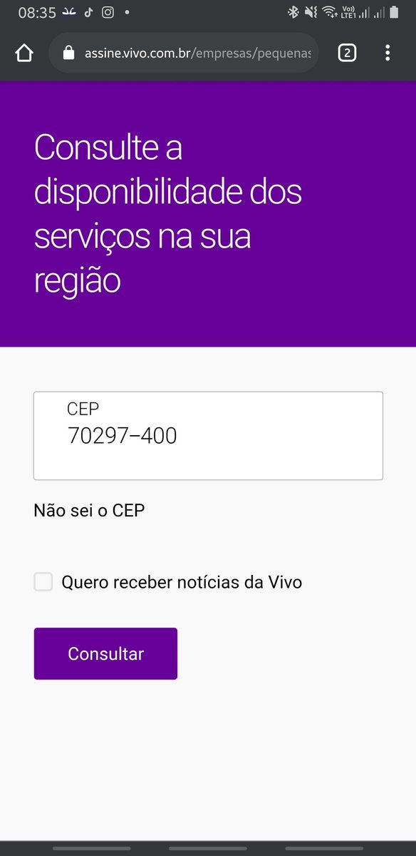 Calebeguedes's tweet photo. @vivobr A tela de Cep fica congelada, Clico em consultar e nada acontece.
Hoje o mesmo problema. https://t.co/JZlyxWsgVp