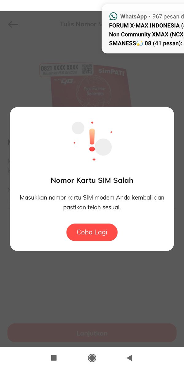 Bayu_Tr's tweet photo. @myorbitid @Hendryk_P Sudah saya register dihp masih sama, nomor sim salah dan gak bisa diaktivasi. https://t.co/irGqiOr2CL