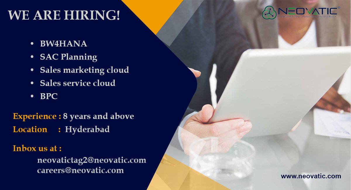 neovatic's tweet photo. We are Hiring!
#neovatic #hiring #hiringnow #jobopportunity https://t.co/Kpa6Sgy05Q