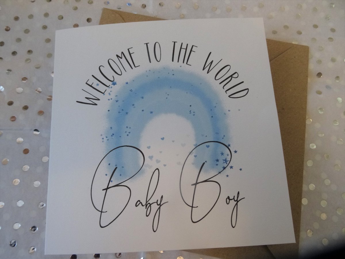 New Baby Boy and Baby Girl cards available to buy from my Etsy Store #newbaby #babycards #louisepottondesigns #babygifts #newborn #babiesofinstagram #welcometotheworld #rainbow #rainbowbaby #Etsy #smallbusiness