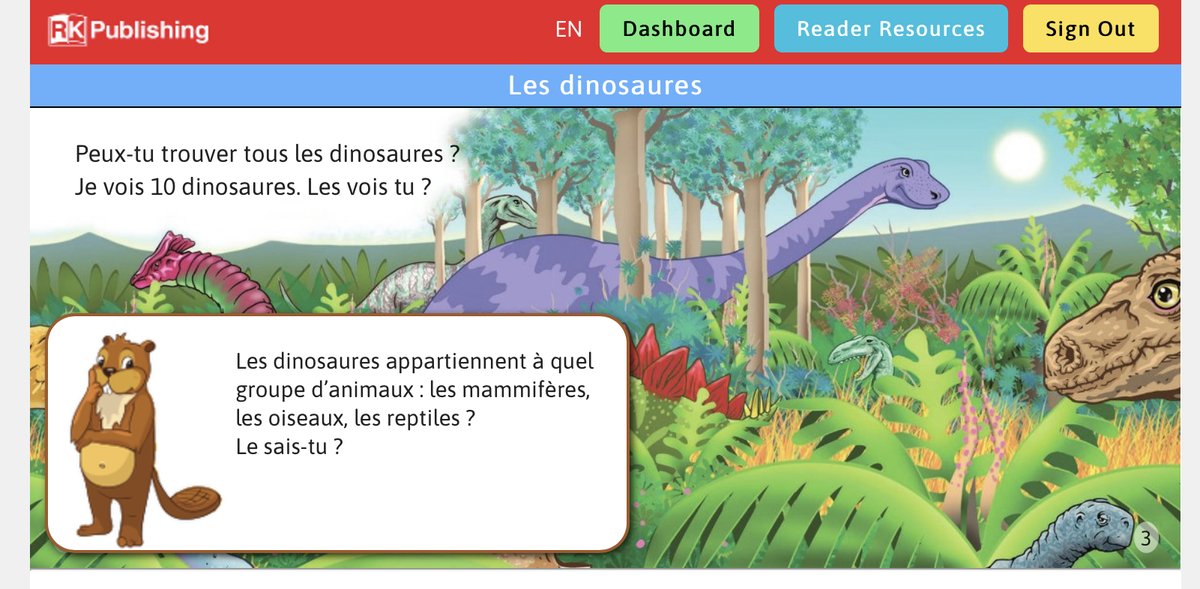 Look, find and learn! Les dinosaures, a super engaging level F/10 Je lis reader, offers just that! #readingfortheloveofit #frenchteacher #frimm
