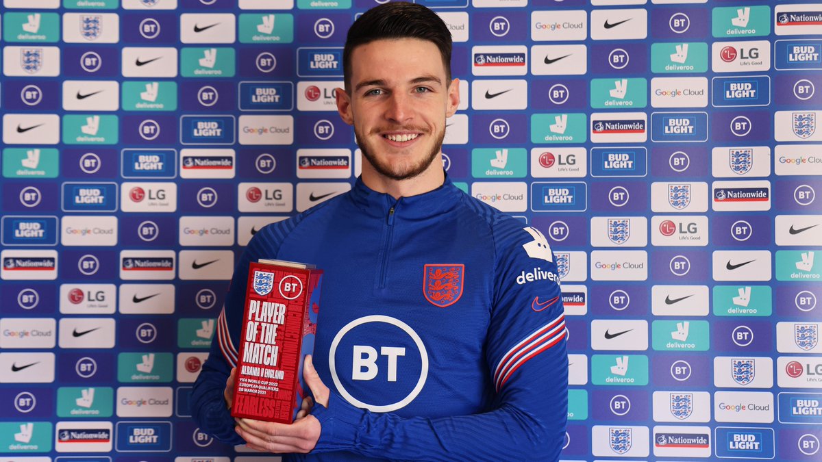 England's tweet photo. Introducing your @bt_uk Player of the Match...

👏 @_DeclanRice https://t.co/MNoAf3YmwT