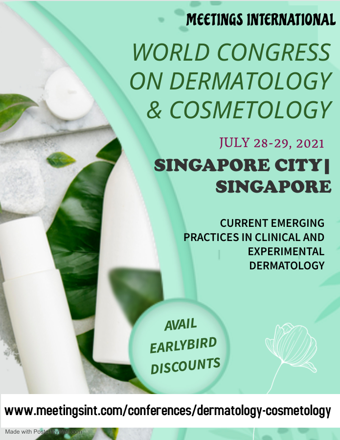 Michelsean4's tweet photo. Few Slots left..... Register before the Early bird dates close Join the "World Congress on Dermatology &amp; Cosmetology" Scheduled for July 28-29, 2021 #conference #healthcare #innovation. https://t.co/lzaphJNaN3
