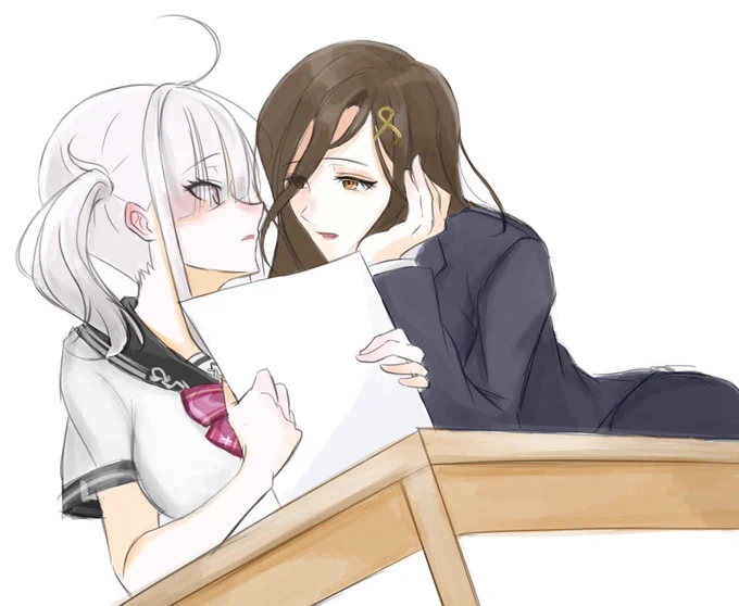 「顔、赤いわよ?」
 #Crossick
 #いらすこや 
 #巴絵 