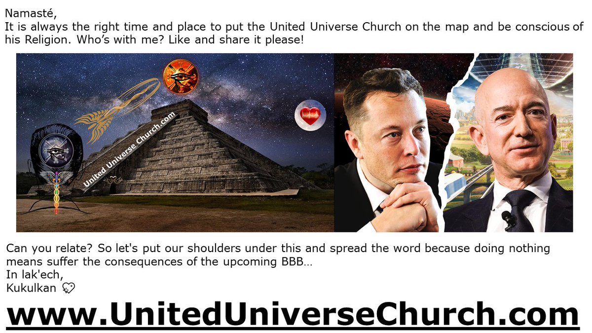globedoctor's tweet photo. @UnitedUniverseChurch #UnitedUniverseChurch #awakeningrevolution #spiritualawakening #trendspotter #DalaiLama #DeepakChopra #EckhartTolle #Mooji #Satyoga #ElonMusk @SpaceX @Tesla #JeffBezos @BlueOrigin @Amazon #BrianClement #DavidWolfe #MattMonarch Bron: https://t.co/jVL6RXXTSg https://t.co/ppx9Lpklrc