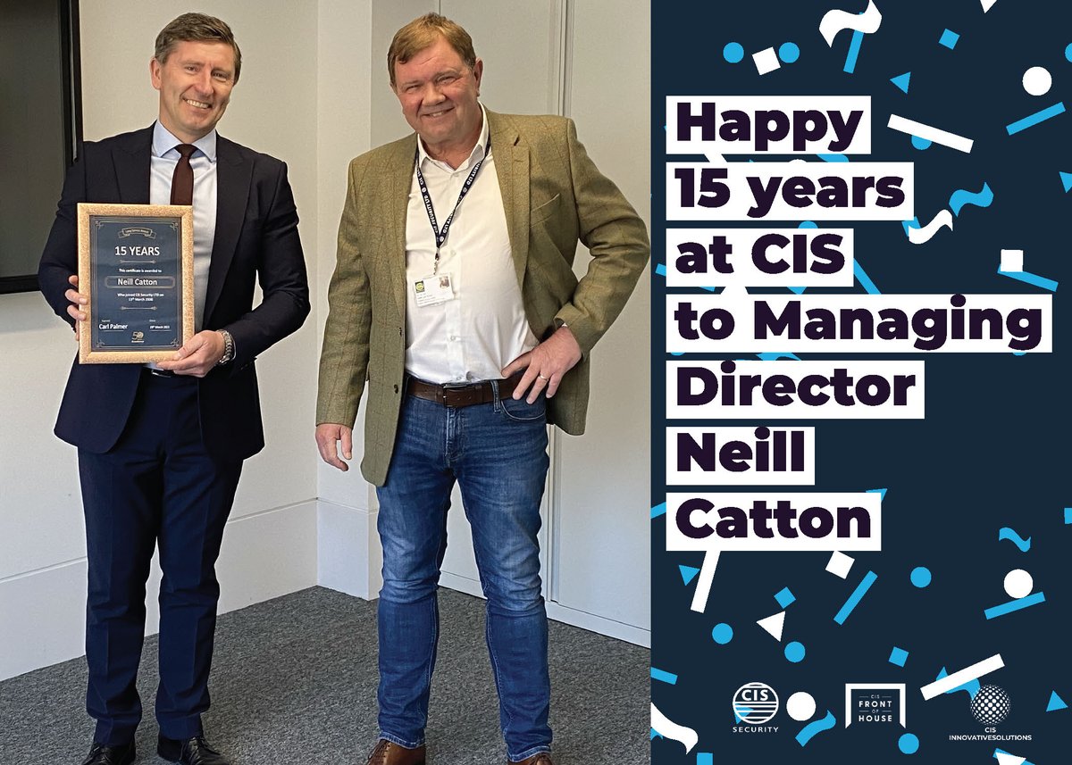 A big Happy CIS Anniversary to Managing Director Neill Catton who joined CIS 15 years ago today on March 29th 2006! Congratulations on this brilliant milestone Neill 🎉

#Congratulations #Leadership #15Years #ManagingDirector #Anniversary #workanniversary