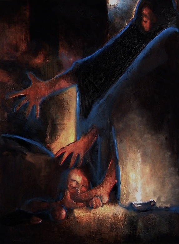 CoftheRedeemer's tweet photo. Holy Monday. Find the whole reflection here (https://t.co/Ial7zFKBlq). Image: "Mary's Gift," Daniel Bonnell (U.S.) https://t.co/p8kyDYI5zN