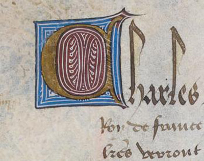 ArchivesnatFr's tweet photo. Découvrons en ce début de semaine une #lettrine du registre des ordonnances de la Chambre des comptes de Paris de 1443 à 1463 [AE/II/523] https://t.co/8wKN01e2Ed