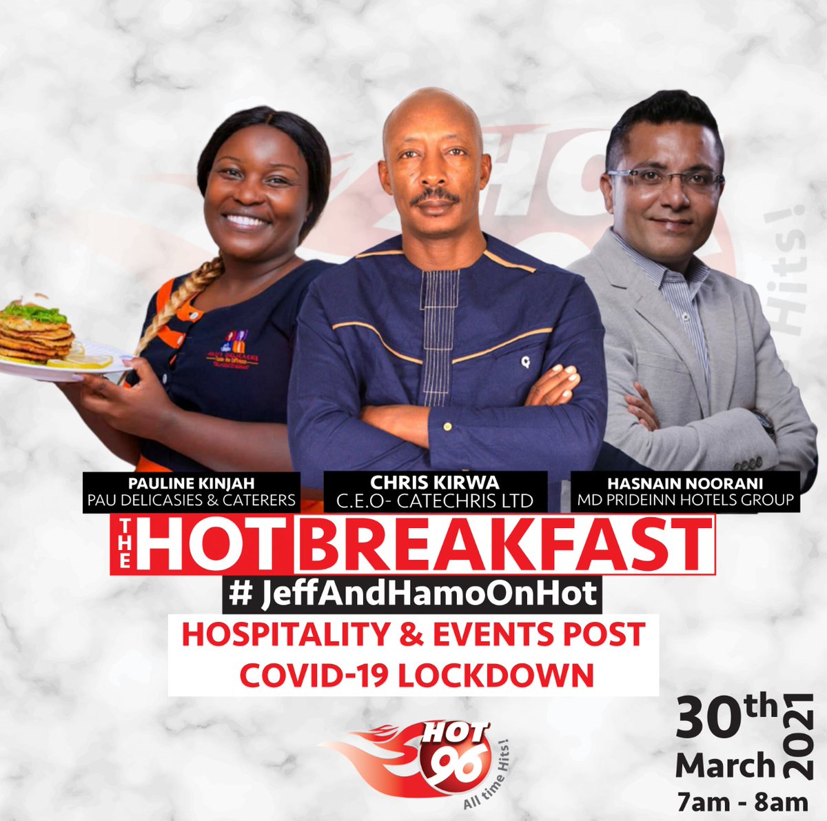 Tune In To The Hot Breakfast Show On Hot 96 With #JeffAndHamoOnHot Tomorrow From 7 A.M. To 8 A.M. Our Managing Director, Hasnain Noorani, Will Be Sharing His Points Of View On Hospitality & Events Post Covid-19 Lockdown Alongside Other Honorable Mentions. 
#JeffAndHamoOnHot