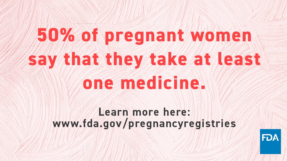 US_FDA's tweet photo. Are you pregnant and taking medicines? You are not alone.
Check out this resource for information on how medicines might affect you and your baby: https://t.co/rXyZf2SOyX via @FDAWomen https://t.co/wR1P10BE1J
