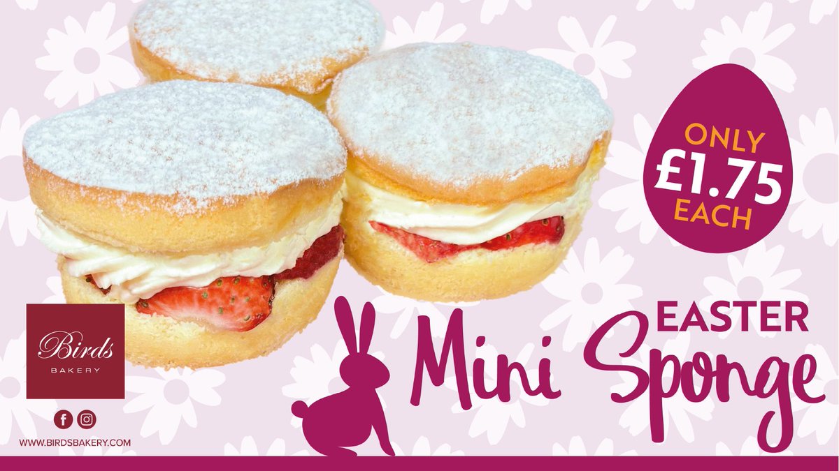 birdsbakery's tweet photo. Fancy an Easter Mini Sponge? These will be available Friday-Saturday this week!
https://t.co/Y57Ib9EjEF
#bakery #birdsbakery #easter #minisponge https://t.co/6QWznBt2GH