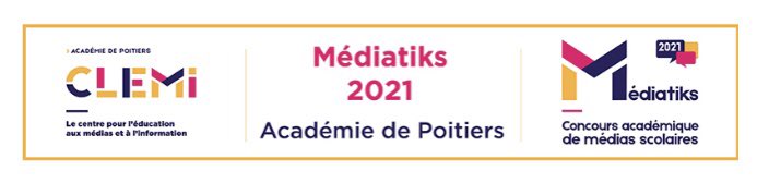 EMI_Poitiers's tweet photo. Vous avez jusqu’à vendredi 2️⃣ avril pour inscrire votre média scolaire au concours #Mediatiks2021 organisé par @LeCLEMI dans @acpoitiers ▶️ https://t.co/UlUBBXKQ8C https://t.co/eYAgNsqpB5