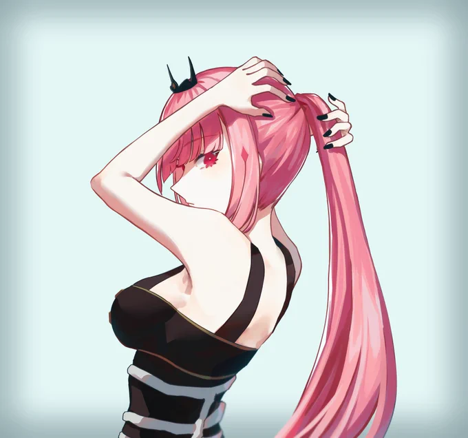 #callillust
ポニテ似合うだろうなって 