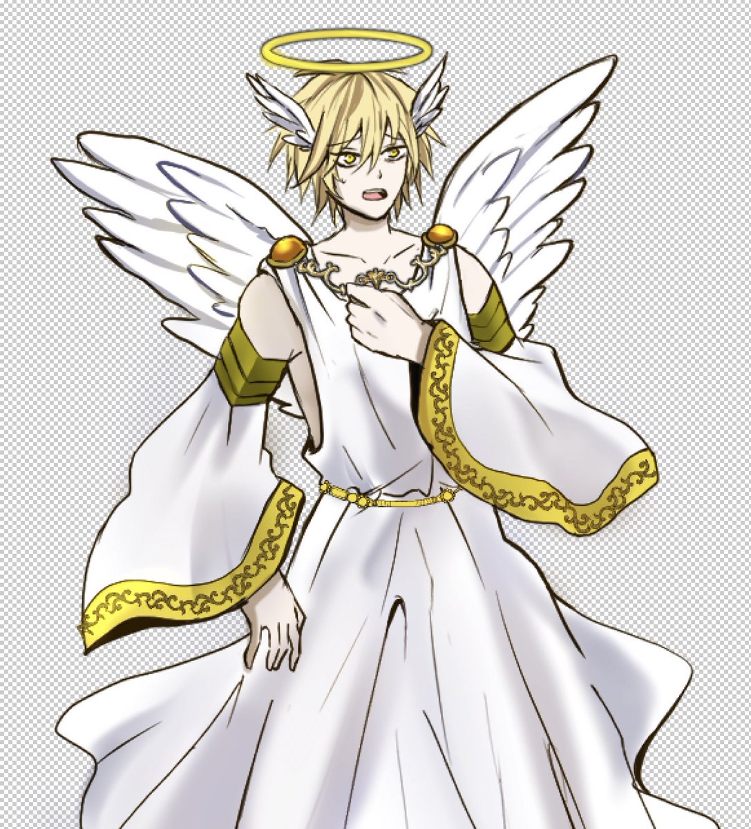 モブ下級天使 立ち絵 のぼぼん º º ただの顔文字のイラスト