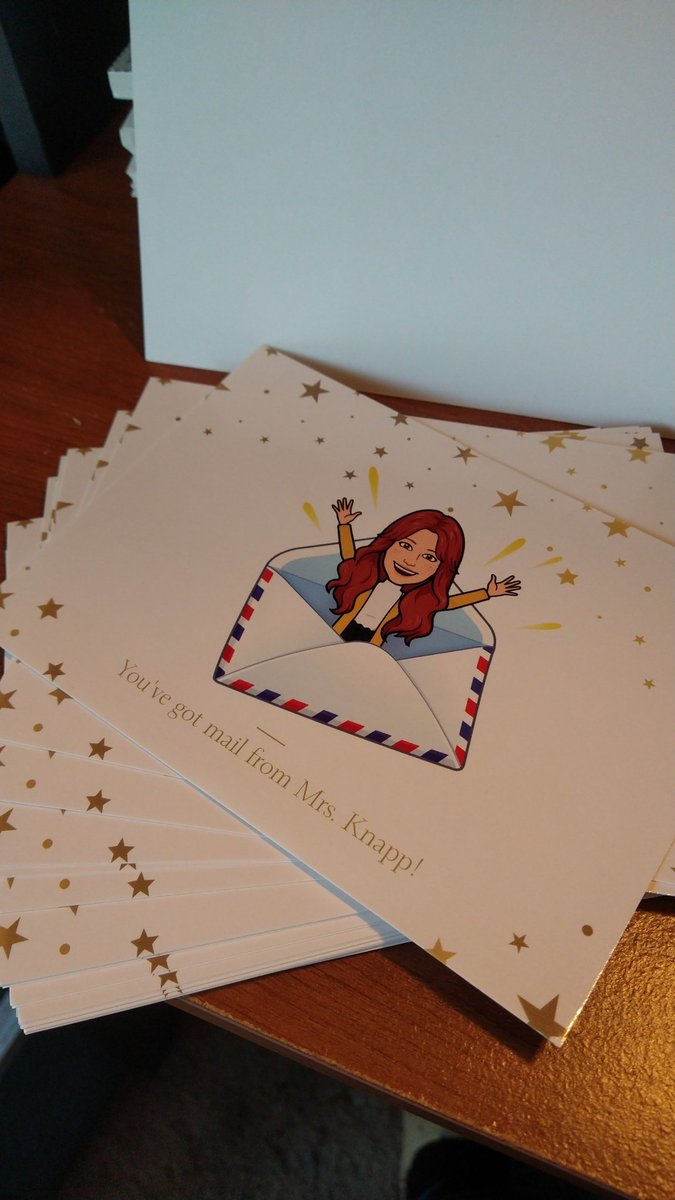 MrsKnapp_SE's tweet photo. My @Vistaprint order of postcards is here!! I know my super second grade scholars LOVE getting mail, how surprised will they be when they see these? 😂❤️ @eCollierAcademy @collierschools #ReachForTheStarsAtECA https://t.co/bcjeqfiQWc