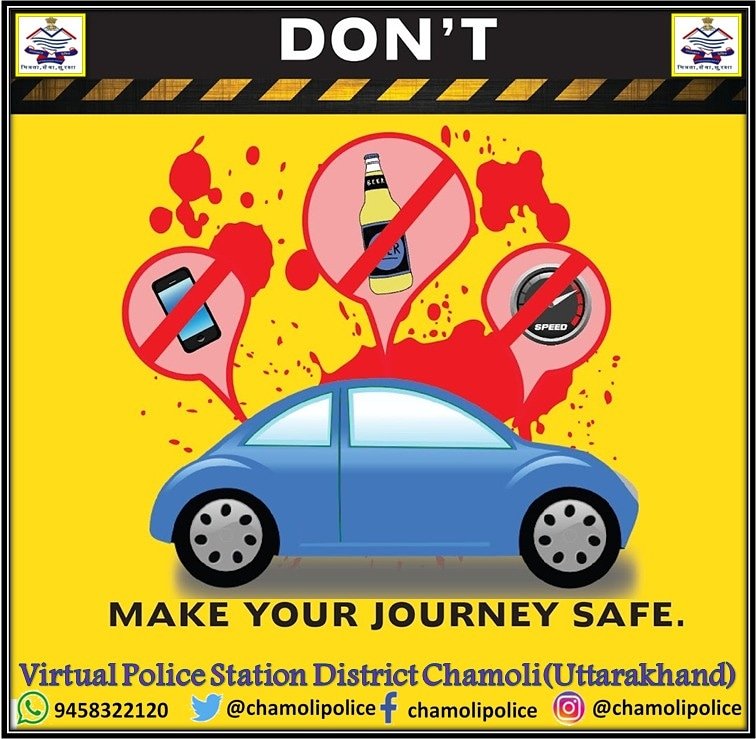 chamolipolice's tweet photo. #Obey_Traffic_Rules
#Dont_Drink_and_Drive
#dont_use_mobile_while_driving
#control_your_driving_speed https://t.co/pYfPKApRuu