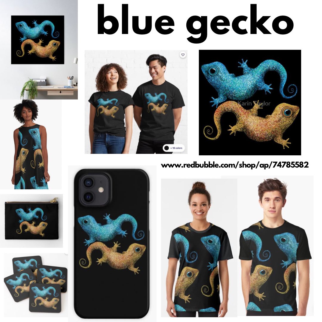 Karintaylor's tweet photo. Blue Gecko on black background now available here https://t.co/LRpYpFqOxw
@Redbubble #bluegecko #electricbluegecko #geckos #lizard #lizards #tshirts #posters #cases #tshirt #shirt #shirts #tops #lizardlovers #geckotshirts #geckoposters #geckoart #geckoillustrations https://t.co/Lk4zk6KnSZ