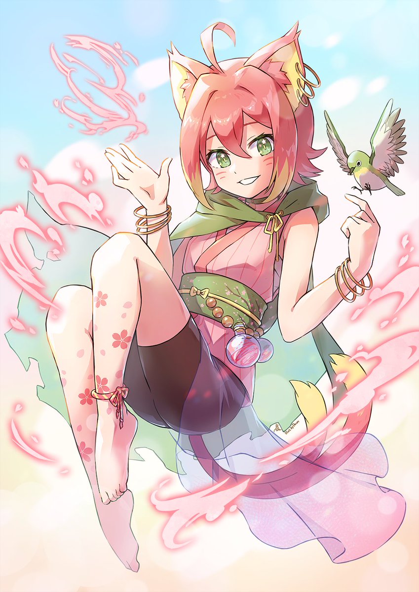 「?桜咲ク季節?
#オリジナル #創作 #創作イラスト 」|神奈ぺろん🐇のイラスト