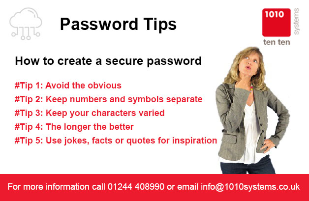 tentensystems's tweet image. We all use passwords. But does the thought of creating one give you a headache? For some great tips to help go to: 1010systems.co.uk/password-secur… #strongpasswordtips #becybersmart