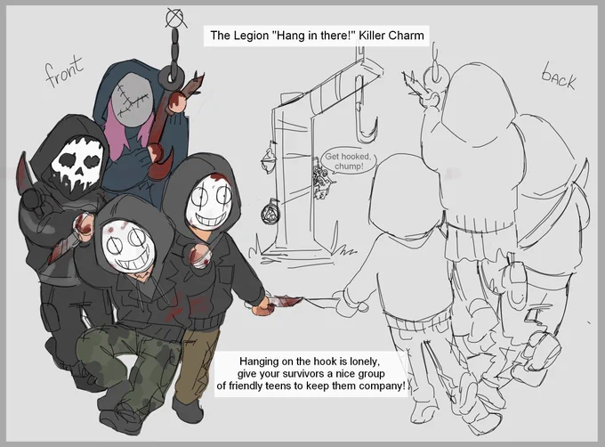 my #dbd #deadbydaylight killer charm entry for the contest ?

a little complex but....i like the chibi charms i want some for killers too ;___; 