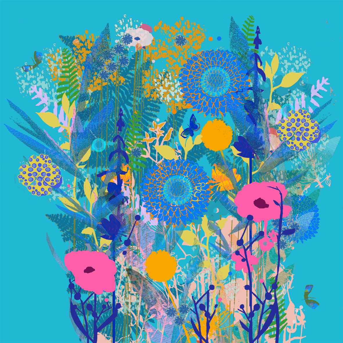 Littlelynchd's tweet photo. Blue Floral one from our 6 pack of Floral skies greeting cards available online to send out spring wishes to your loved ones 
#stationary #spring #colourful #cards #brightonartist #littlelynchart #floral #uniqueart #wallart https://t.co/YFiza3SnyE