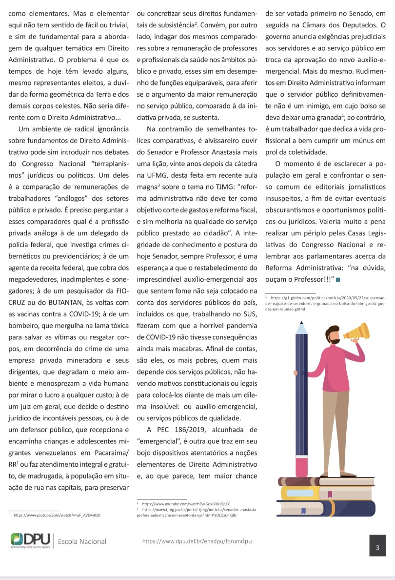 3 pic. Li com emoção esse artigo escrito pelo Dr. Vinícius Diniz Monteiro de Barros, meu ex-aluno na Faculdade de Direito da UFMG, hoje Defensor Público Federal. https://t.co/ghyNGGRq98