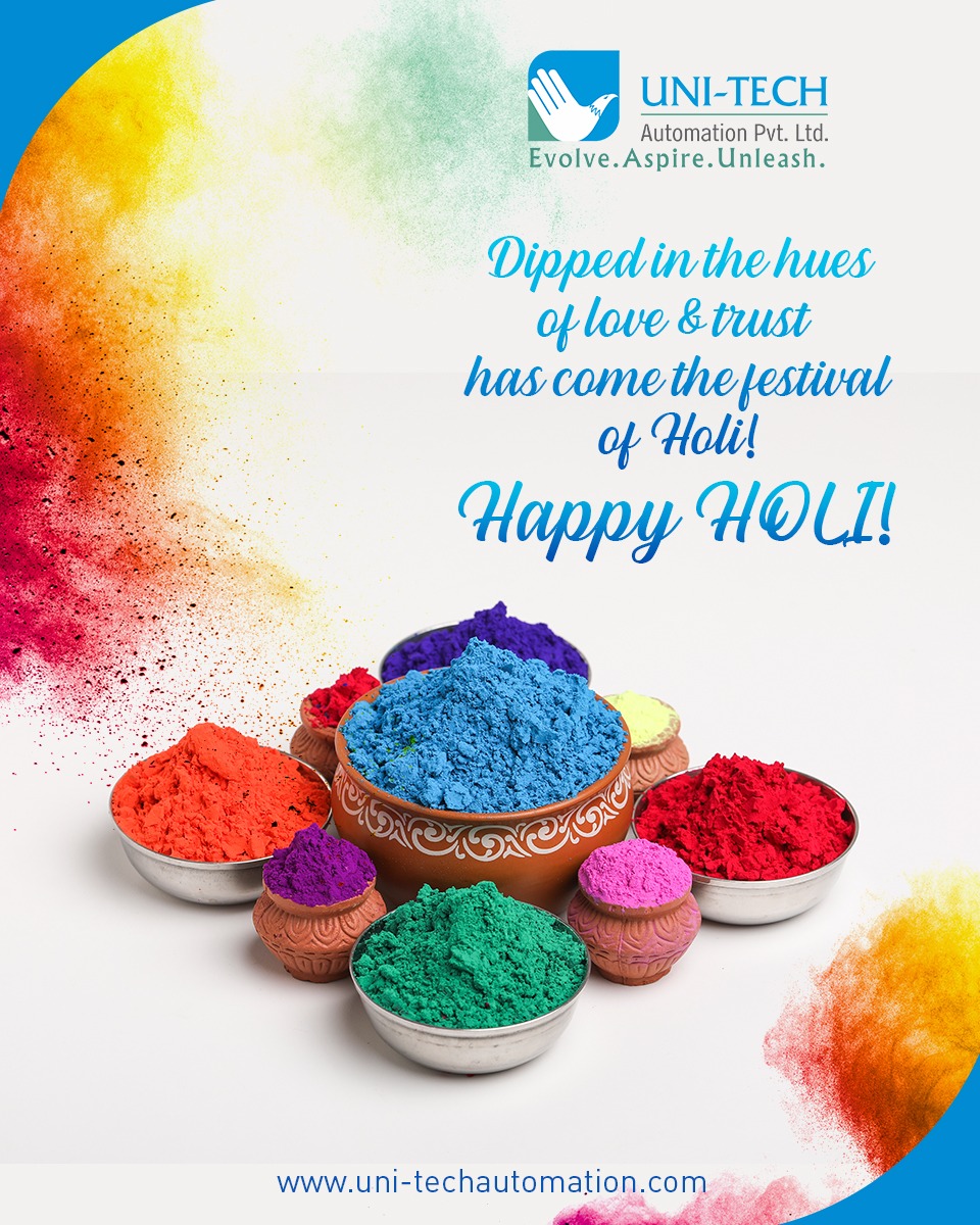 UniTech_Auto's tweet image. Happy Holi Everyone!

#UNITECH #holi2021 #AutomationCompanynearme
#BestAutomationCompanynearme
#AutomationCompaniesinPune
#UNITECHAutomationManufacturers
#UNITECHAutomationSolutionProviders