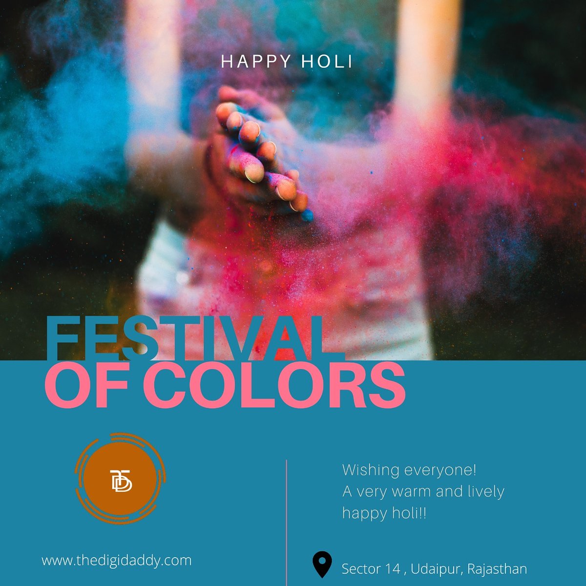 TheDigiDaddy_'s tweet photo. Mesmerizing the day of love and spreading the message of share and care
We wish all a very delighted Happy holi
May this holi remove the terror of Covid and unnecessary, uncanny encounter of our lives

#nohate #holi2021 #love #festivalofcolour #festivaloflife #festivevibes #holi https://t.co/rubvYvTjje