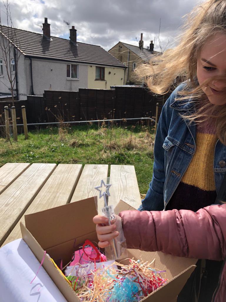 KE_Wright1's tweet photo. Alex and I have been creating comedy & drama improv activity boxes for young people in Keighley. We had a great morning on Saturday delivering some with @KHL_Keighley at the Sue Belcher Community Centre. Massive thanks to @bradfordmdc for supporting the project #response2 #grant https://t.co/pHtM4Xq8zd