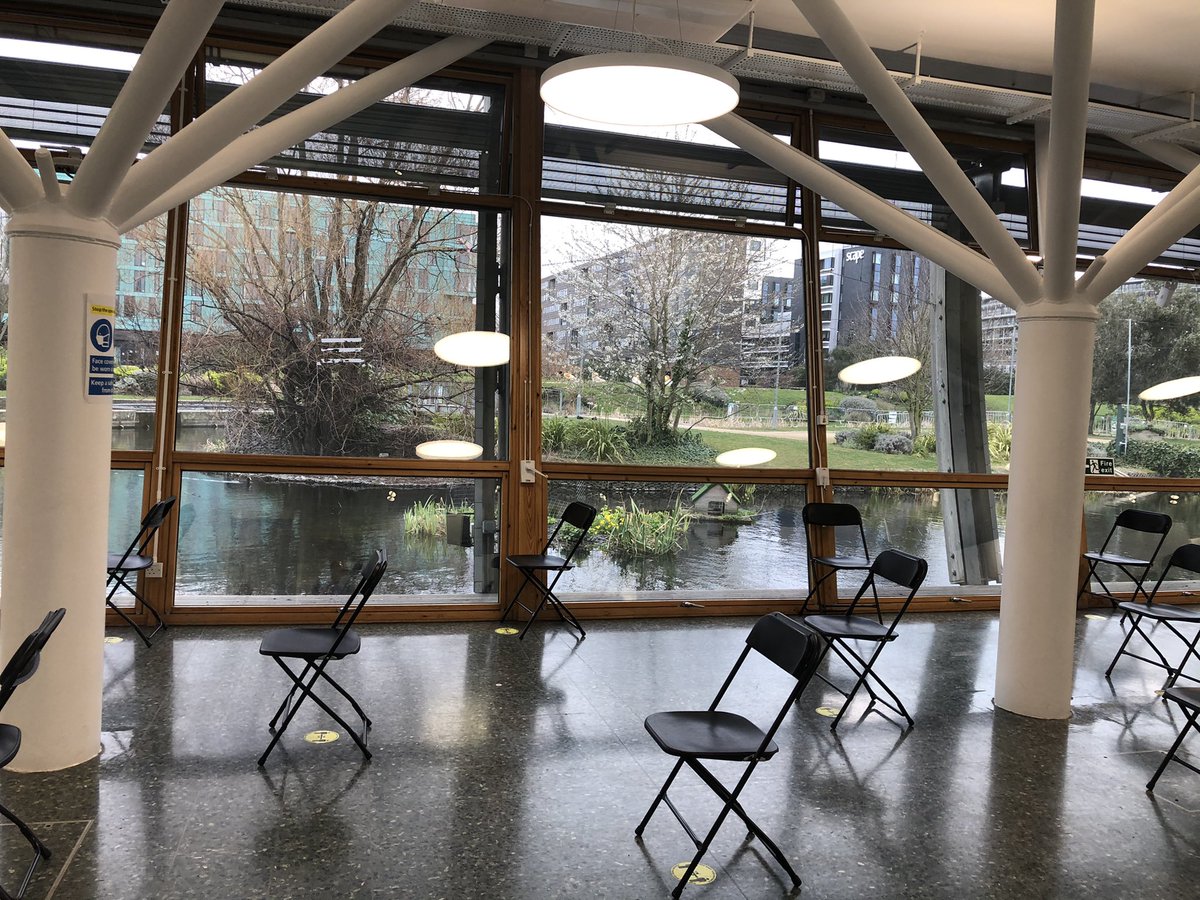 EmdadhB's tweet photo. Great morning vaccination session at the new site, Arts Pavillion ! Brilliant views for patients and staff. @THGPCareGroup @chrisjohnbanks @Accuratc https://t.co/AzqSW4sfd0