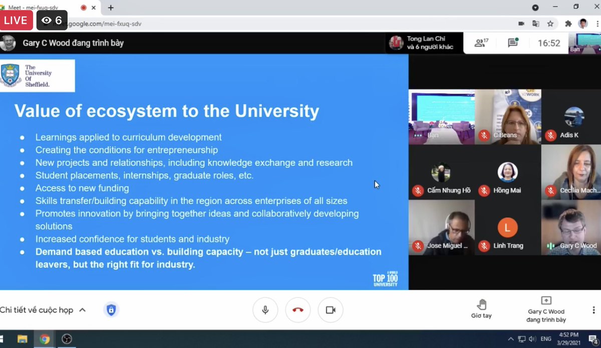 BeansCristina's tweet photo. Very interesting keynote today in the #V2WORK Final Conference by Dr Gary Wood (University of Sheffield) on developing a #SkillsEcosystem 😎 #VEESnet #ErasmusPlusCBHE #EuErasmusPlus #employability #entrepreneurship https://t.co/ee1L5EHBwN