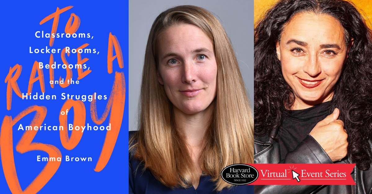 emmersbrown's tweet photo. Grateful to @HarvardBooks for the chance to speak with @schemaly about TO RAISE A BOY tonight at 7. Register here for the virtual link!  https://t.co/eFTVE5kfTI https://t.co/u736imm3lW