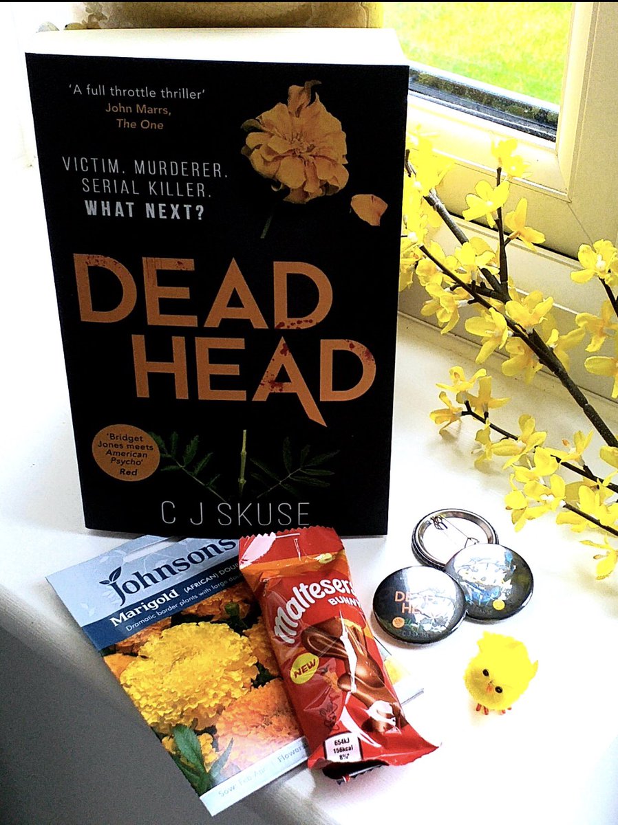 CJSkuse's tweet photo. EASTER BOOK GIVEAWAY🐣 Win one of 3 copies of Dead Head, third book in the Sweetpea series, as well as marigold seeds, badges and orange Malteaser bunny. Three chances to win. Just RT this post. Ends: Easter Monday. UK only. #win #competition #crimethriller #serialkiller https://t.co/caTSHQewWB
