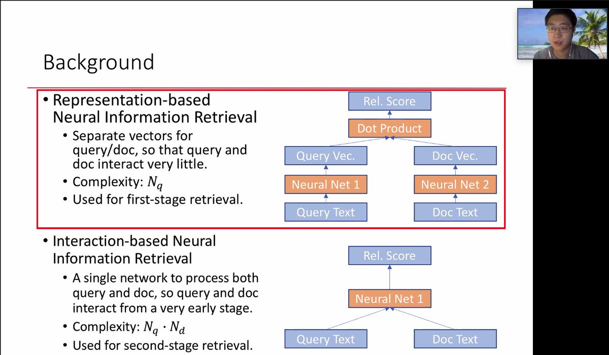 2021Ecir's tweet photo. @2021ecir Using the Hammer Only on Nails: A Hybrid Method for Representation-Based Evidence Retrieval for Question Answering.
Now on #Session3B #QuestionAnswering
Chair Giovanni Da San Martino
#ECIR2021 https://t.co/kdKadcW0Te