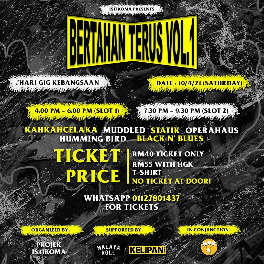 Hai JB! Kita jumpa 10 april..pastikan korang tak terlepas kalini, segala info boleh whatsapp nombor yang tertera di flyers..sampaikan pada semua Fanstatik! 
*sila pastikan joget dengan sopan dan patuhi SOP! 😎
#HariGigKebangsaan