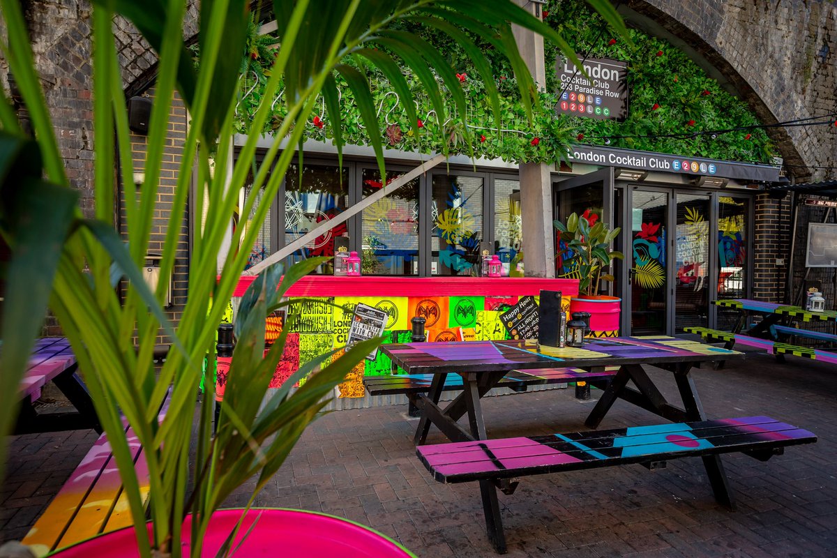 cocktailclubuk's tweet photo. LCC’s very own Cuban cocktail carnival meets the quirkiness of East London! Enjoy your favourite bevvies outdoors and enjoy the tiki vibes 🥰 12th April can’t come any sooner 💃🕺#londoncocktailclub #londonnightout #londonnights https://t.co/vgkTWHljAA