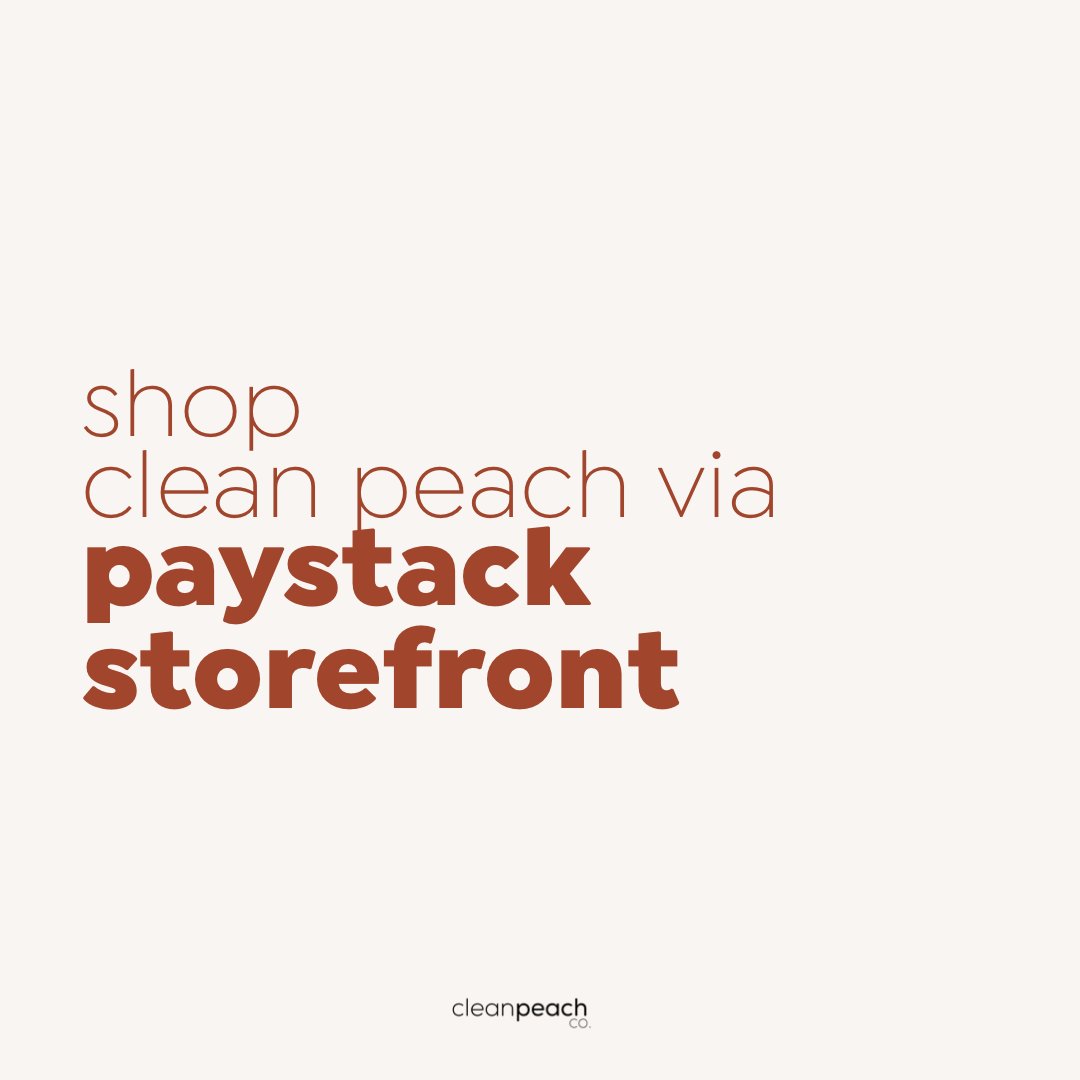 cleanpeachco's tweet photo. We've been using @paystack as a payment collection means on our website since our launch in December, 2020. However, we are pleased to announce that we are joining the @paystack storefront family! 

shop here > https://t.co/LfbWKBa2lj

#CleanPeachCo #PaystackStoreFront https://t.co/7KkfpVJRwx
