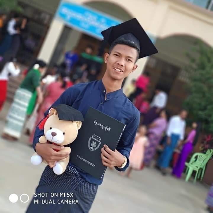 Bago:

This young man was shot in the leg by Terrorists (#Myanmar security forces) in Bahosi 7th Road and was abducted at 11:30am. Terrorists killed him and returned the body in the evening. His private part was cut off by them.

#WhatsHappeningInMyanmar #Mar29Coup